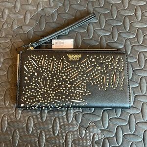 Victorias Secret laser cut studded clutch NWT
